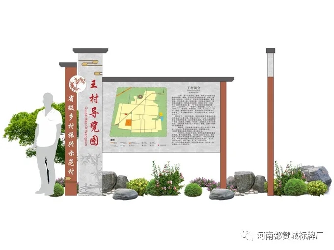 美麗鄉(xiāng)村導(dǎo)視系統(tǒng)【王村】標(biāo)識牌設(shè)計方案