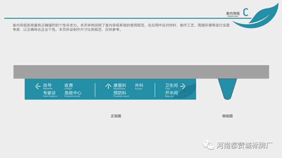 某醫院戶外+室內標識標牌設計方案
