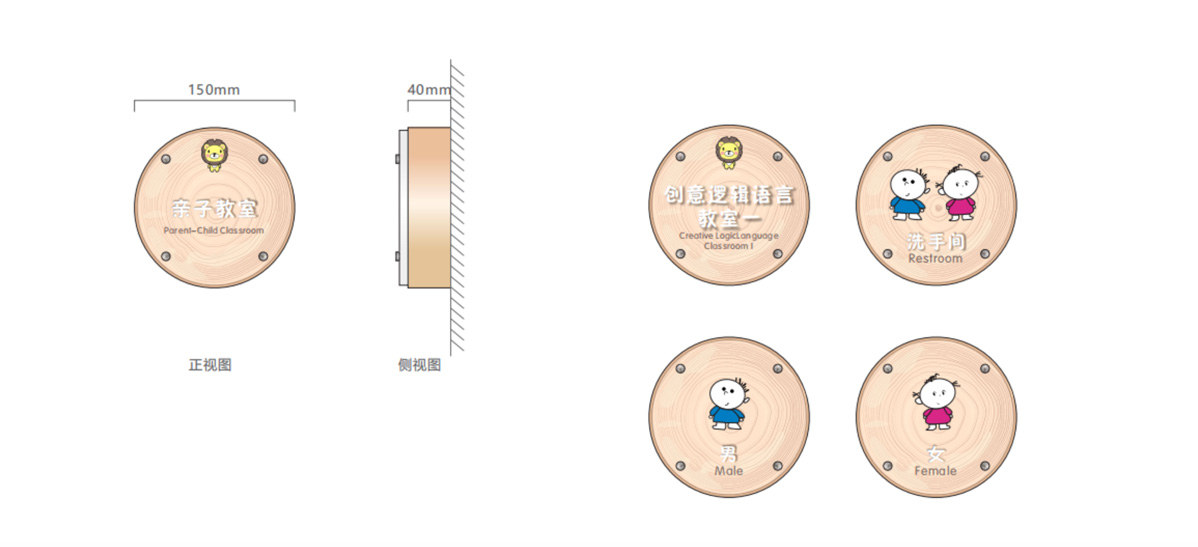艾倫媽媽嬰童中心標識標牌設(shè)計方案